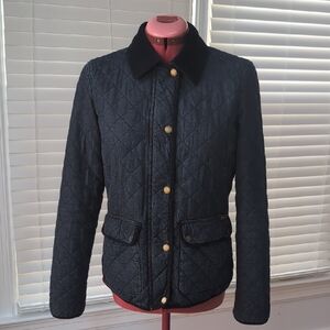 Ralph Lauren Quilted Chambray Denim Chore Coat Barn Jacket Country Equestrian
